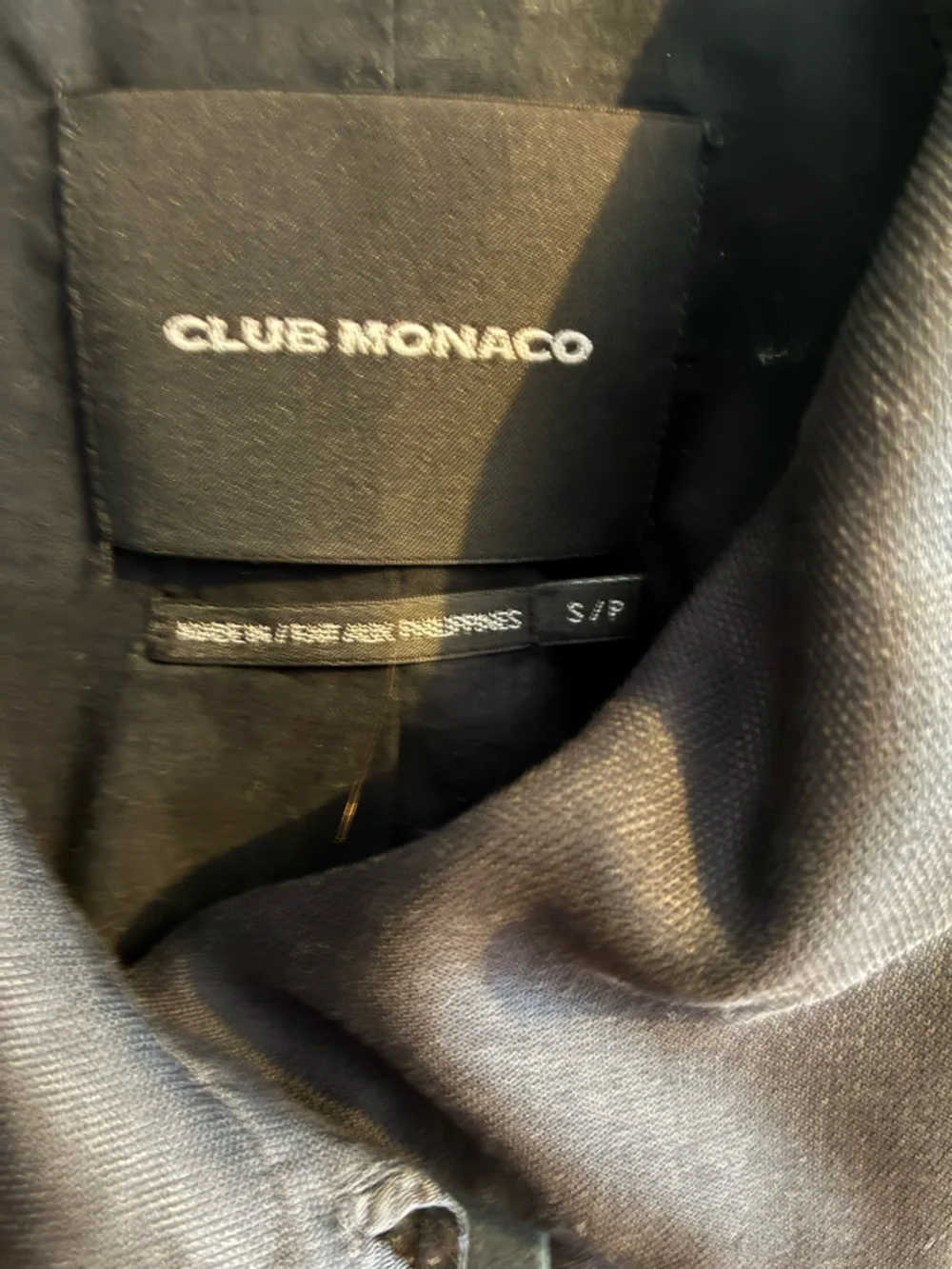 Club Monaco Black Wide-Collar Cropped Blazer size S/P - Picture 5 of 7